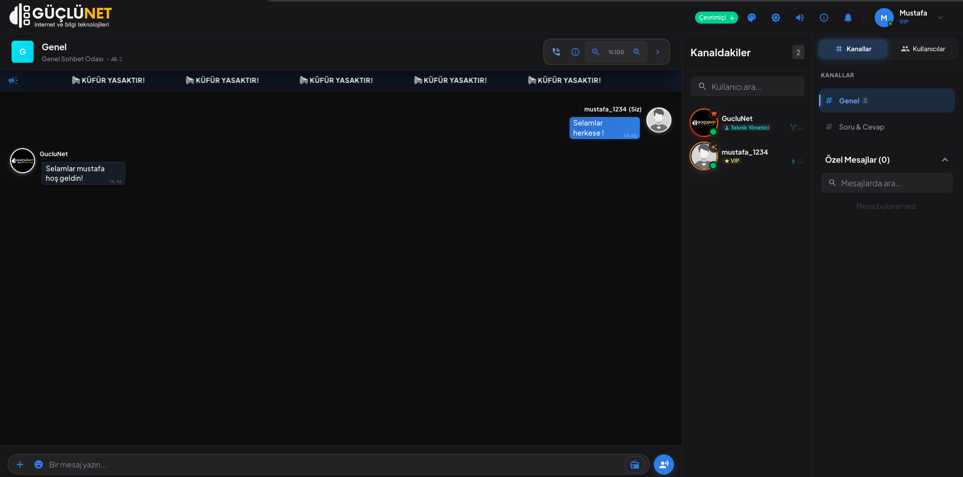 GChat Karanlık Mod